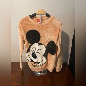 Disney Mickey Mouse Peach Sweater Women’s Small